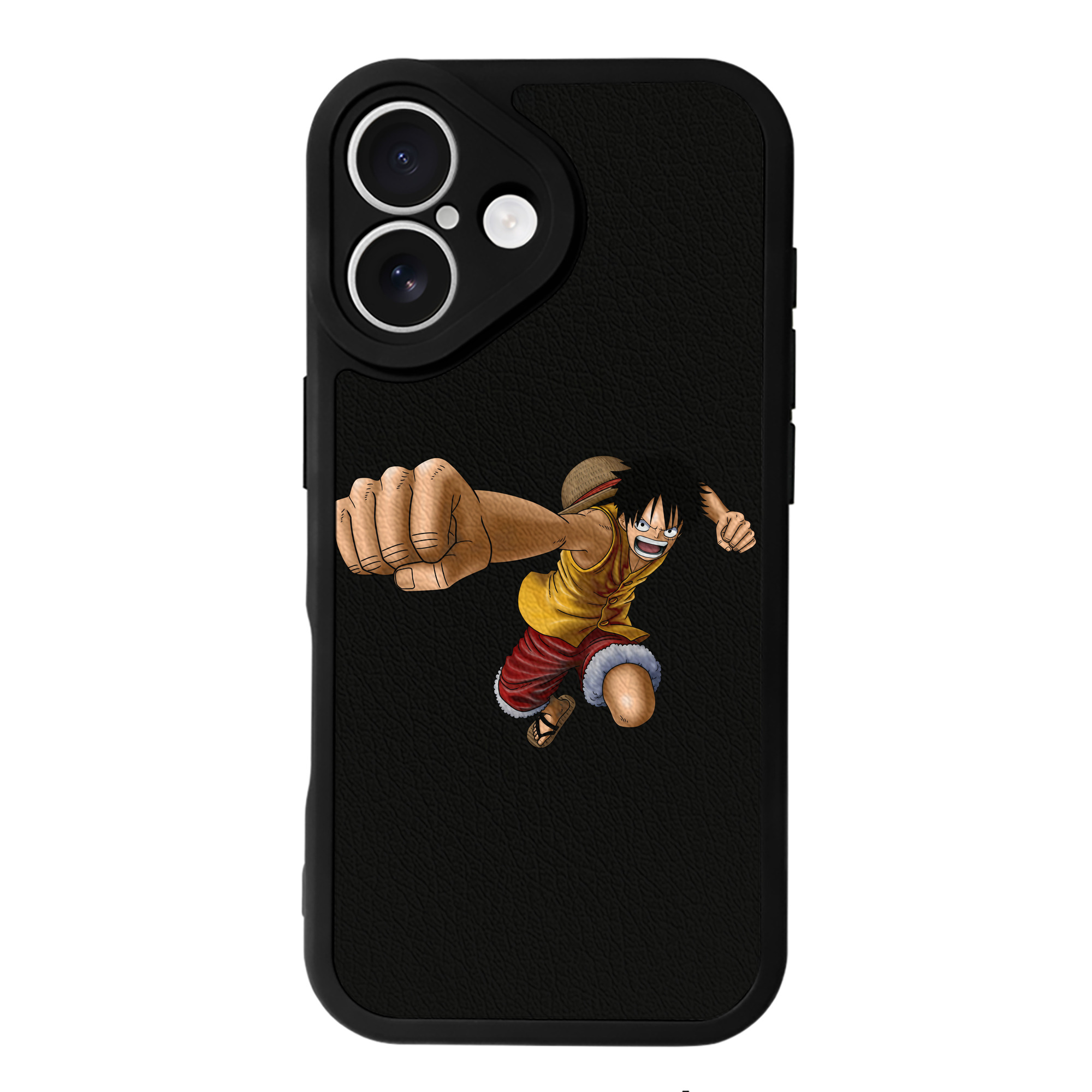 （画像用） ワンピース モンキー・D・ルフィ ONE PIECE Monkey D. Luffy 【iPhone 16シリーズ対応】シリコンスマホケース（レザー調） 材質：シリコン